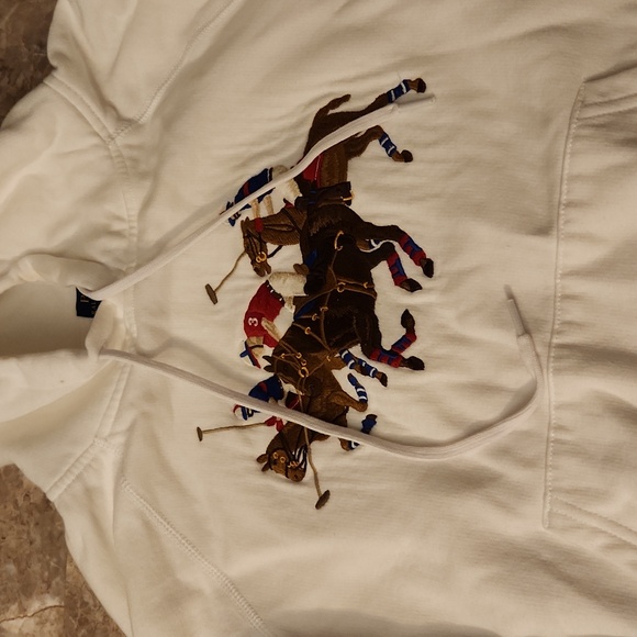 POLO RALPH LAUREN TRIPLE PONY FLEECE HOODIE - Picture 2 of 9